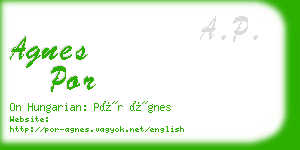 agnes por business card